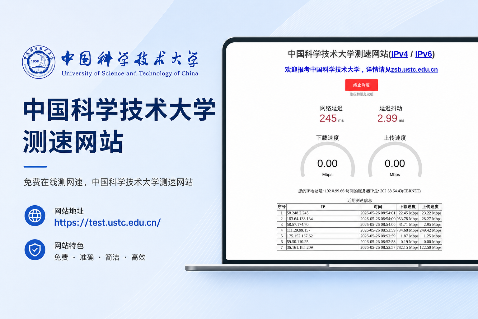 中国科学技术大学测速网站